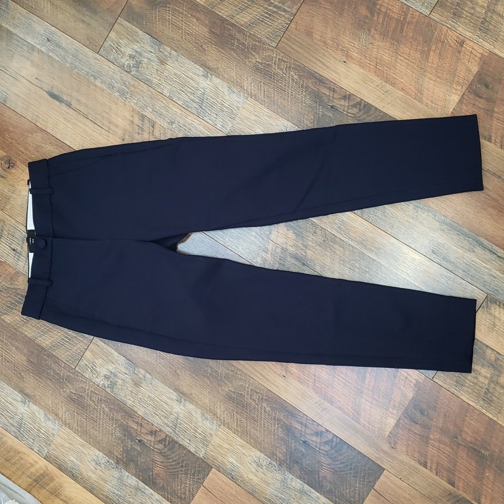 J Crew 365 High-Rise Cameron Trousers in Navy Blue